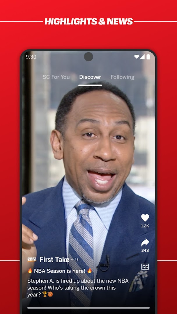 Multiview screen streaming up to four live events simultaneously
