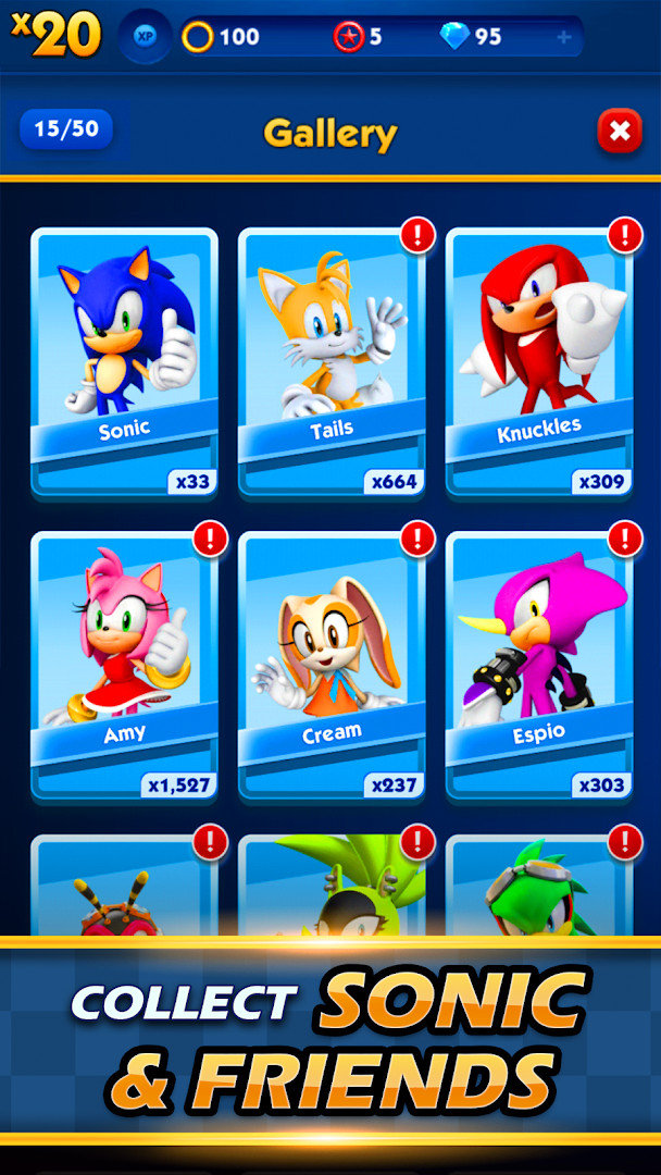 High-speed action with Sonic dodging Badniks in Sky Sanctuary Zone.