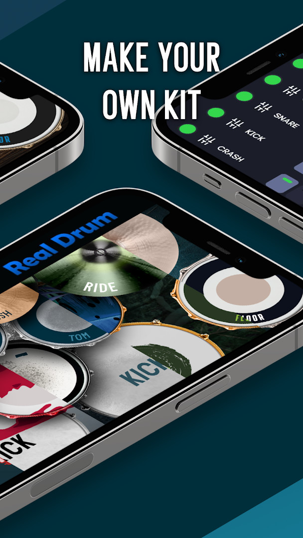 Real Drum sequencer interface for creating custom rhythms