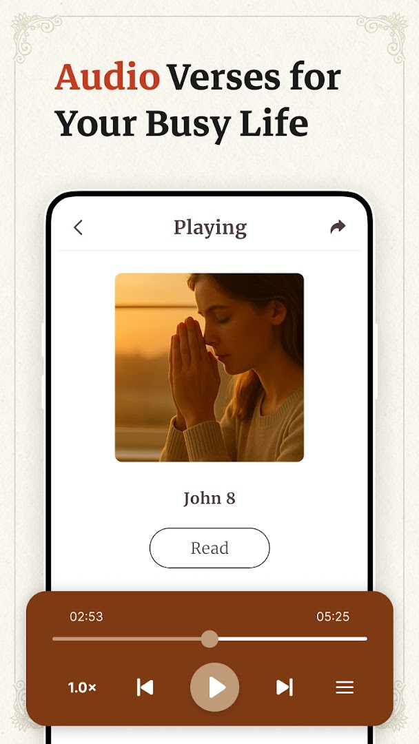 Bible Offline-KJV Holy Bible app with a search bar to quickly find keywords and verses.