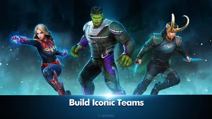 MARVEL Future Fight screenshot of Captain America bashing opponents with his shield