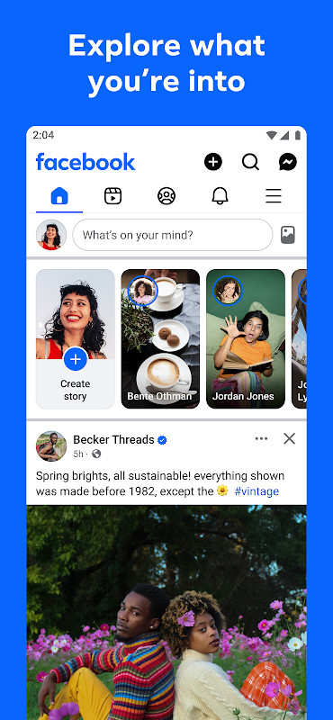 Profile page with cover photo, avatar and recent posts