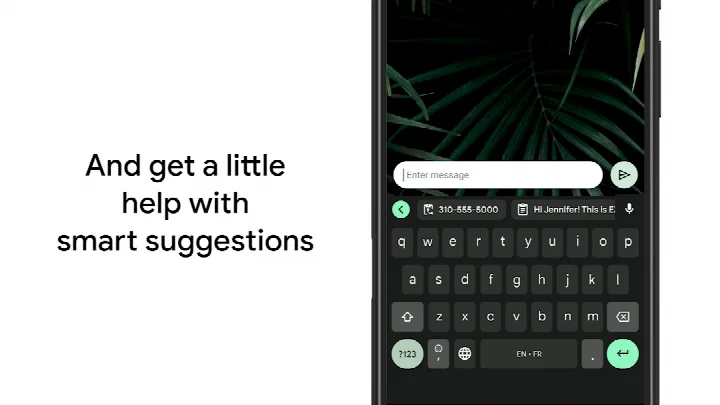 Gboard handwriting input area with cursive text being written.