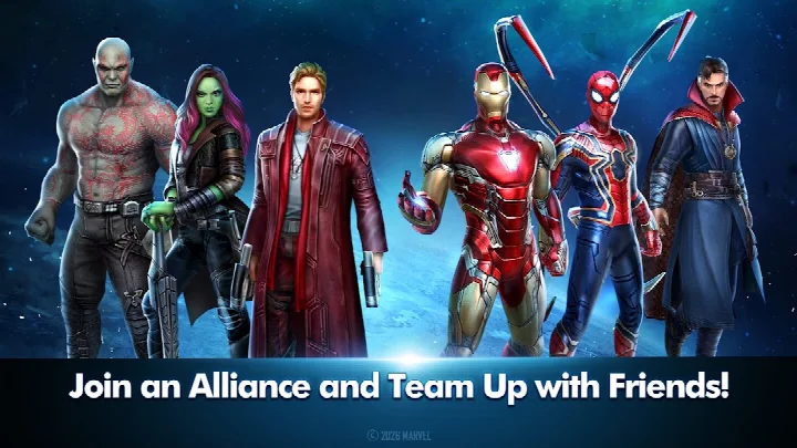 MARVEL Future Fight screenshot of Alliance Conquest competition between alliances