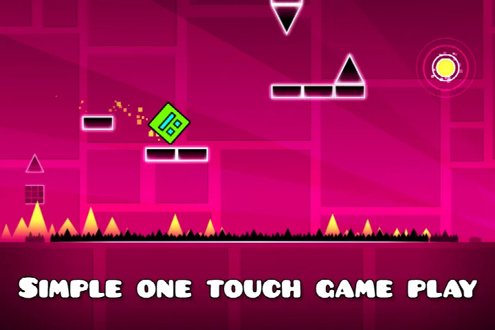 Flipping gravity to avoid obstacles in Geometry Dash Lite