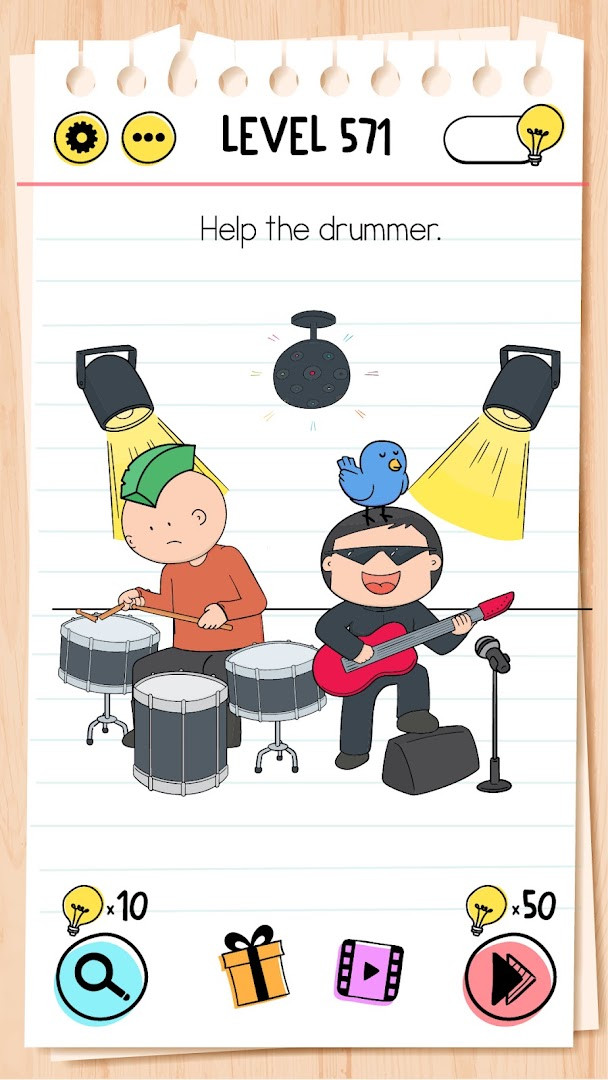 Brain Test: Tricky Puzzles fun moment with a character reacting to a surprising answer