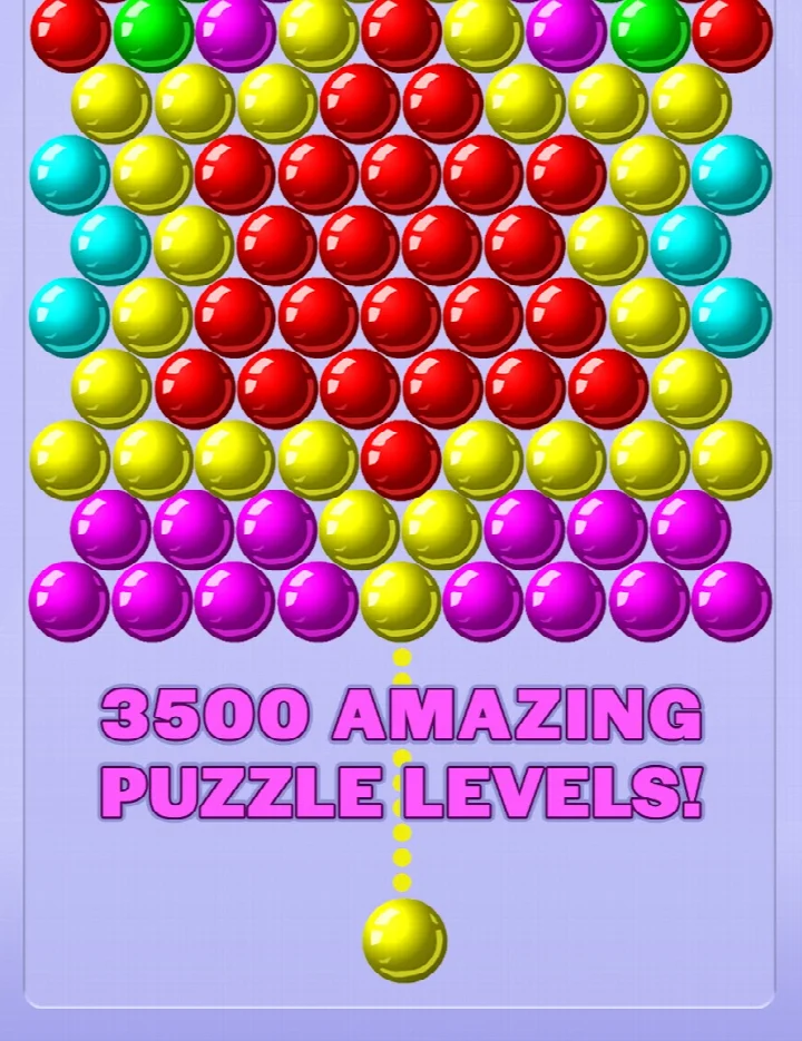 Classic mode in Bubble Shooter - Classic Pop where players clear all balloons to complete the level.