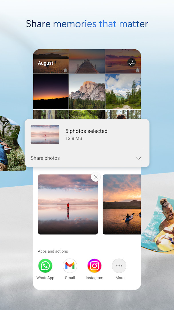 Photo locker view with tagged and organized images
