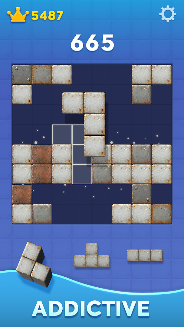 Block Blast! combo animation after clearing multiple lines at once