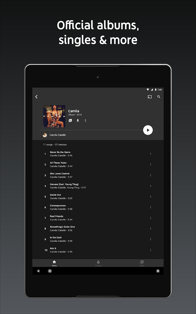Top charts and trending music from around the world