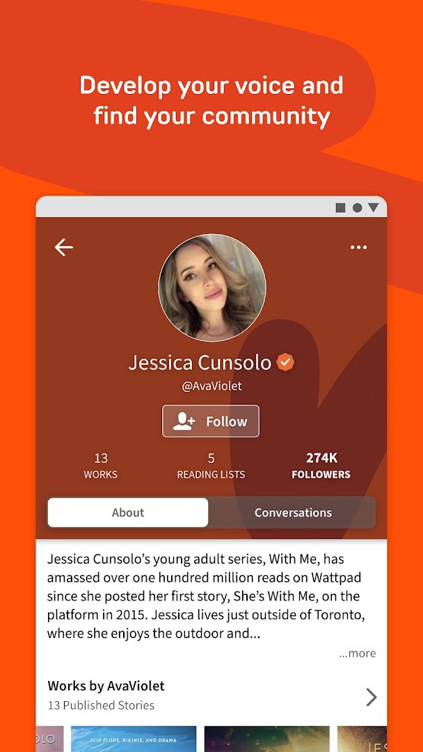 Wattpad offline mode showing downloaded stories available without an internet connection