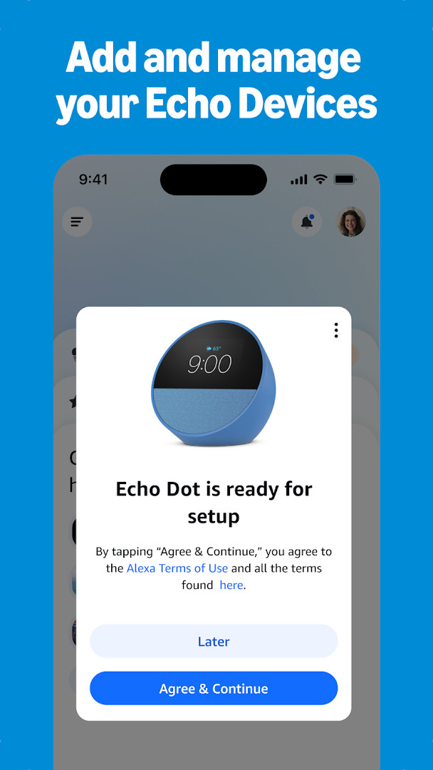 Amazon Alexa smart home controls for compatible lights, locks, and thermostats