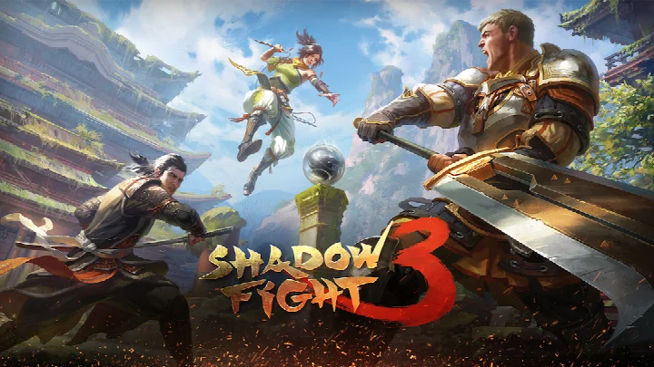 Shadow Fight 3 - RPG fighting screenshot featuring a themed event with rare armor rewards