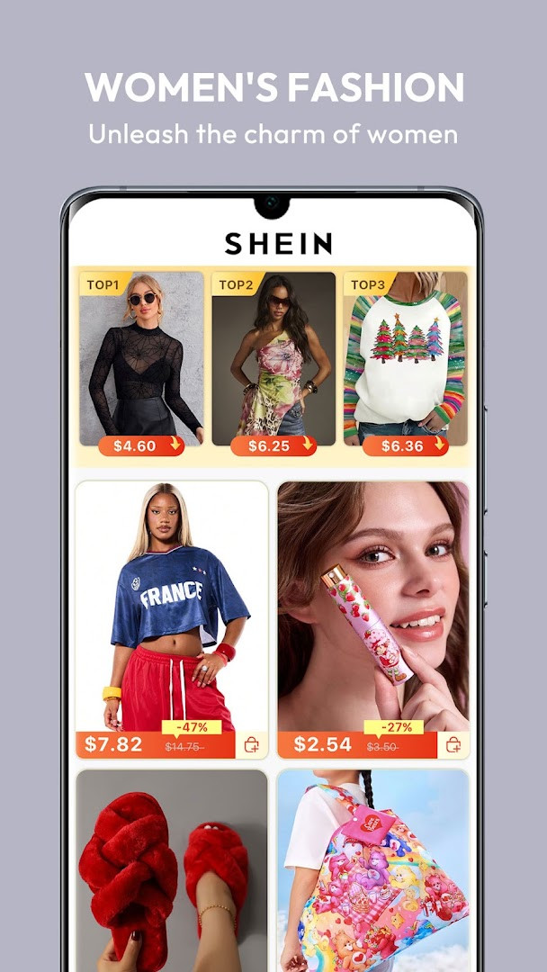SHEIN-Shopping Online product detail page with photos and reviews.