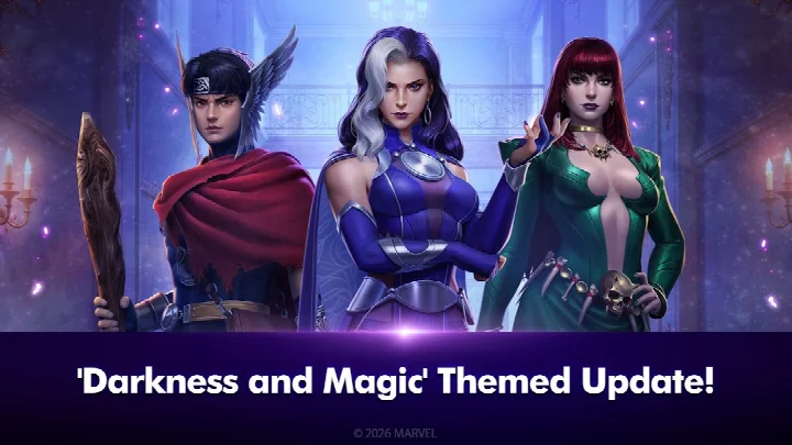 MARVEL Future Fight screenshot of an Epic Quest featuring Captain Marvel and Doctor Strange