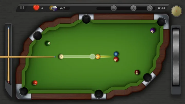 Pooking - Billiards City city bar map showing unlocked locations and trophies.