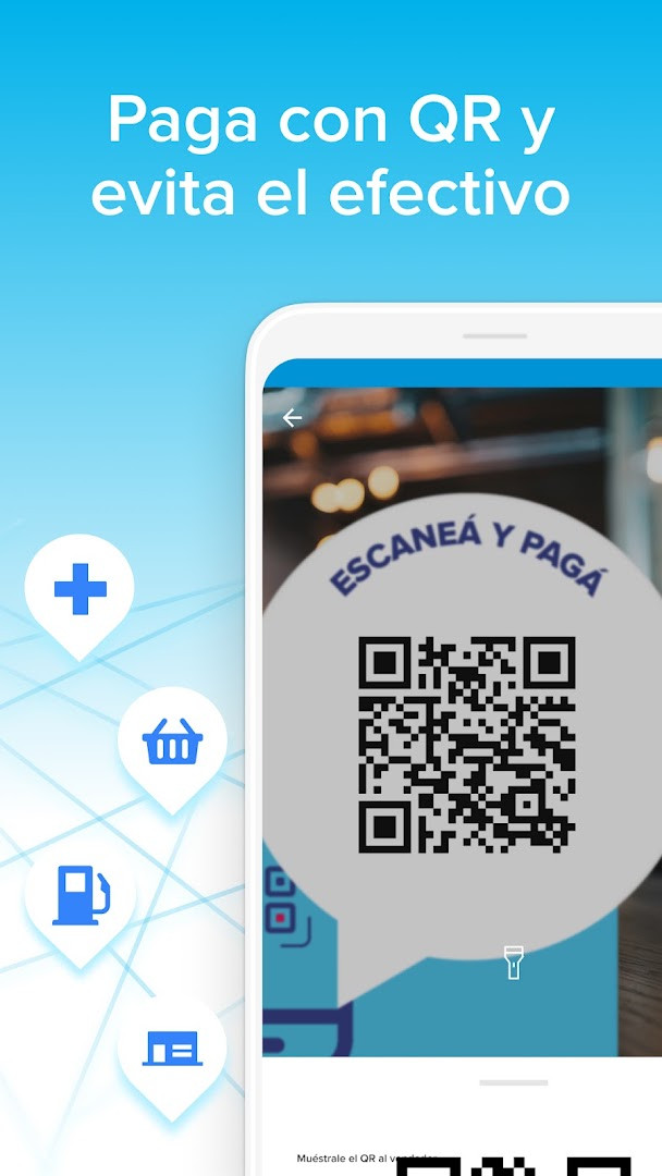 QR code payment screen in Mercado Pago