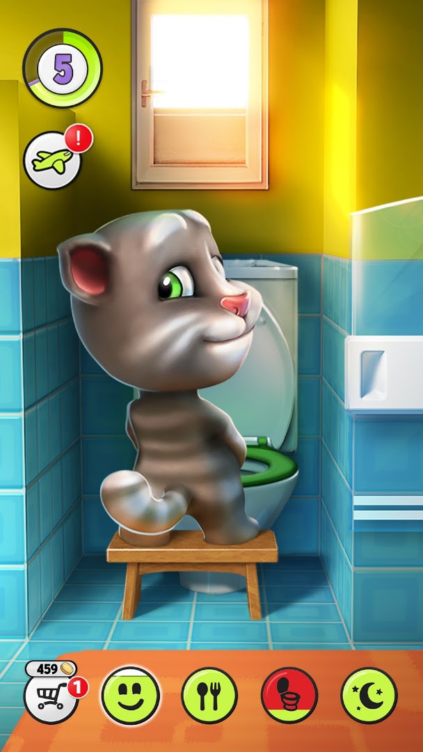 My Talking Tom wearing a collected fashion outfit