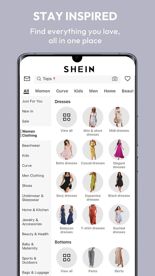 SHEIN-Shopping Online camera permission prompt for uploading photos and videos.