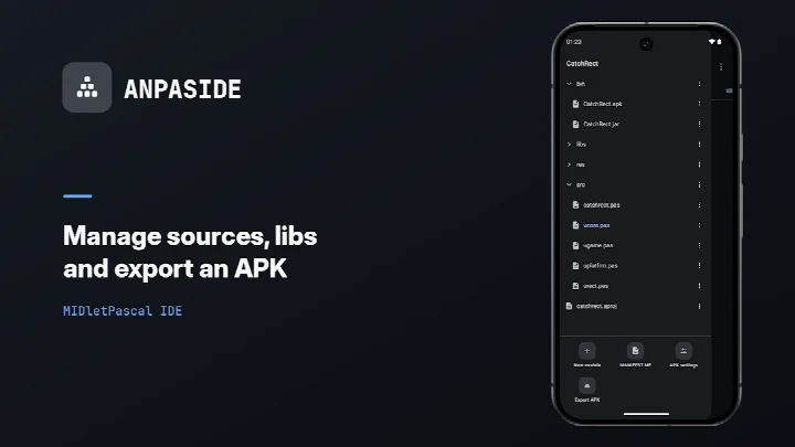 ANPASIDE compiler output showing errors with tap-to-jump links.