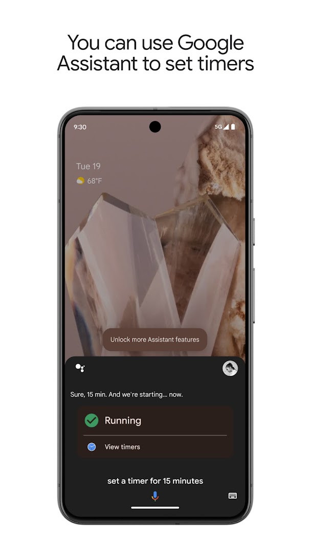 Google Assistant voice command screen for controlling phone settings