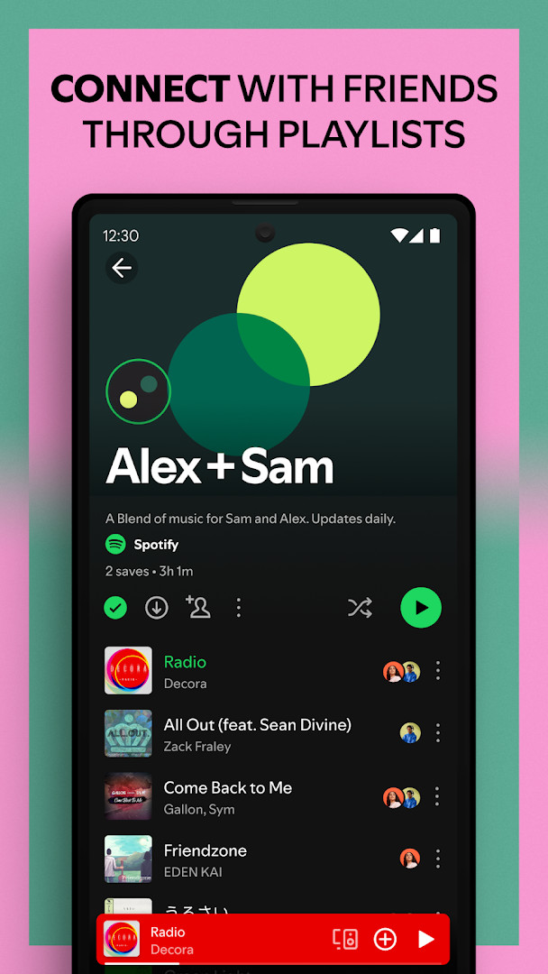 Spotify podcast library with subscribed shows