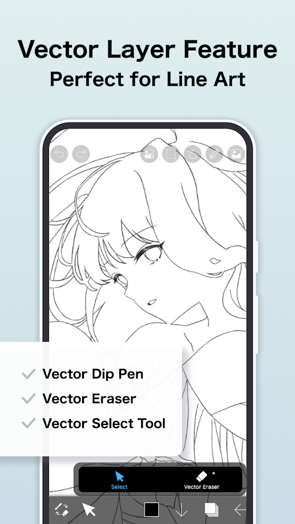 ibis Paint X animation timeline screen with frames and onion skin feature.