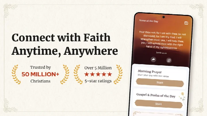 Bible Offline-KJV Holy Bible app showing the King James Version text with adjustable font size.