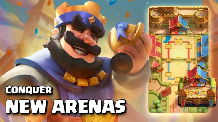 Clash Royale screenshot displaying a battle deck with a selection of cards