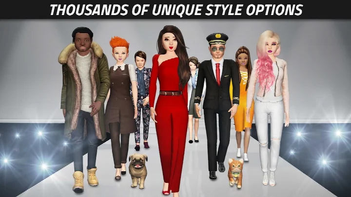 Fashion contest entry screen with outfit voting and rewards