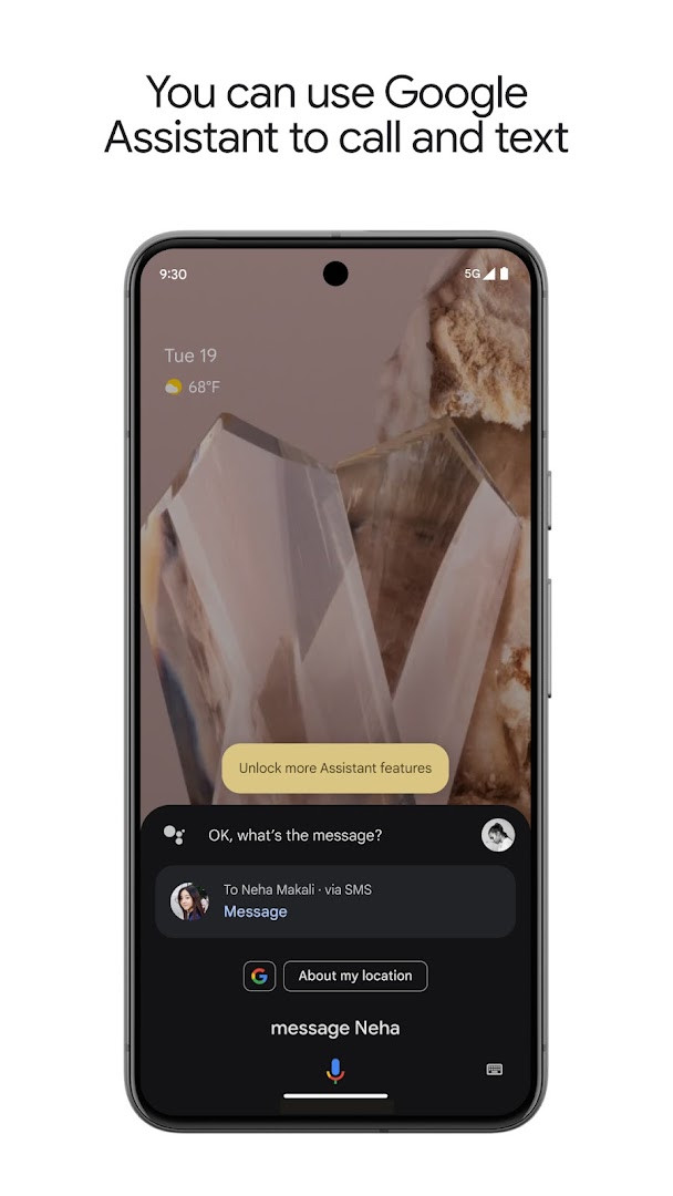 Google Assistant reminder and alarm setup interface