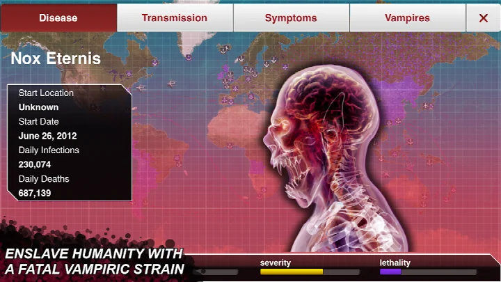 Plague Inc. screenshot showing country infection details and event log.