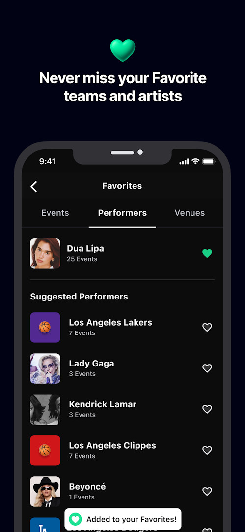 Screen for listing and pricing your own tickets to sell