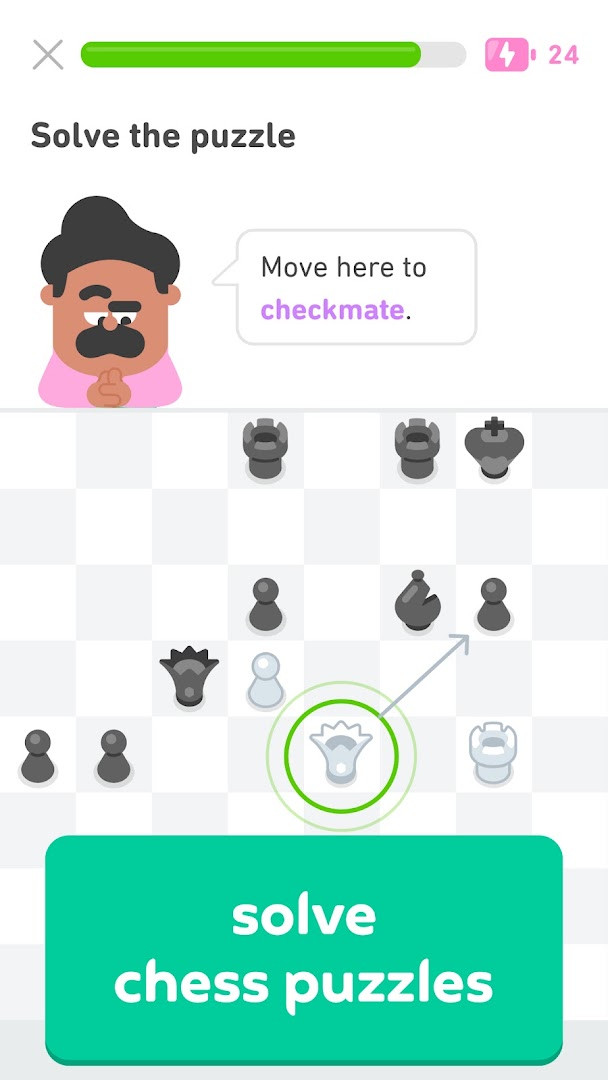 Duolingo speaking exercise screen prompting the user to say a phrase aloud.
