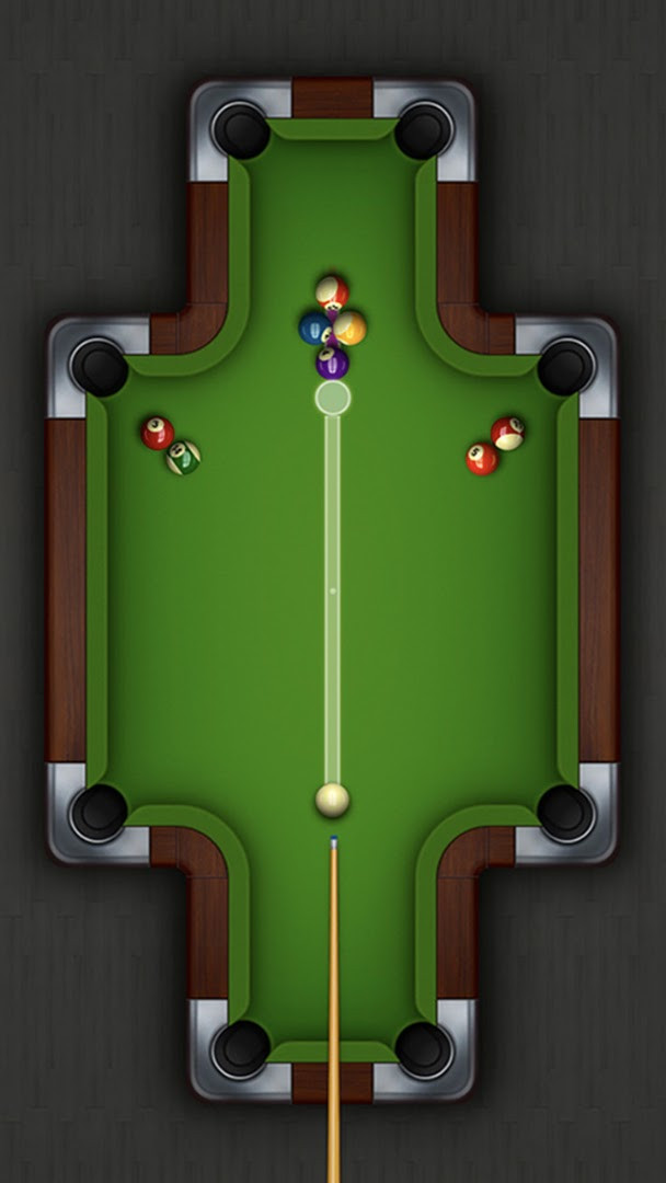 Pooking - Billiards City victory screen with trophy and score summary.