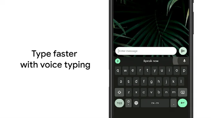 Gboard settings menu showing preferences like themes and one-handed mode.