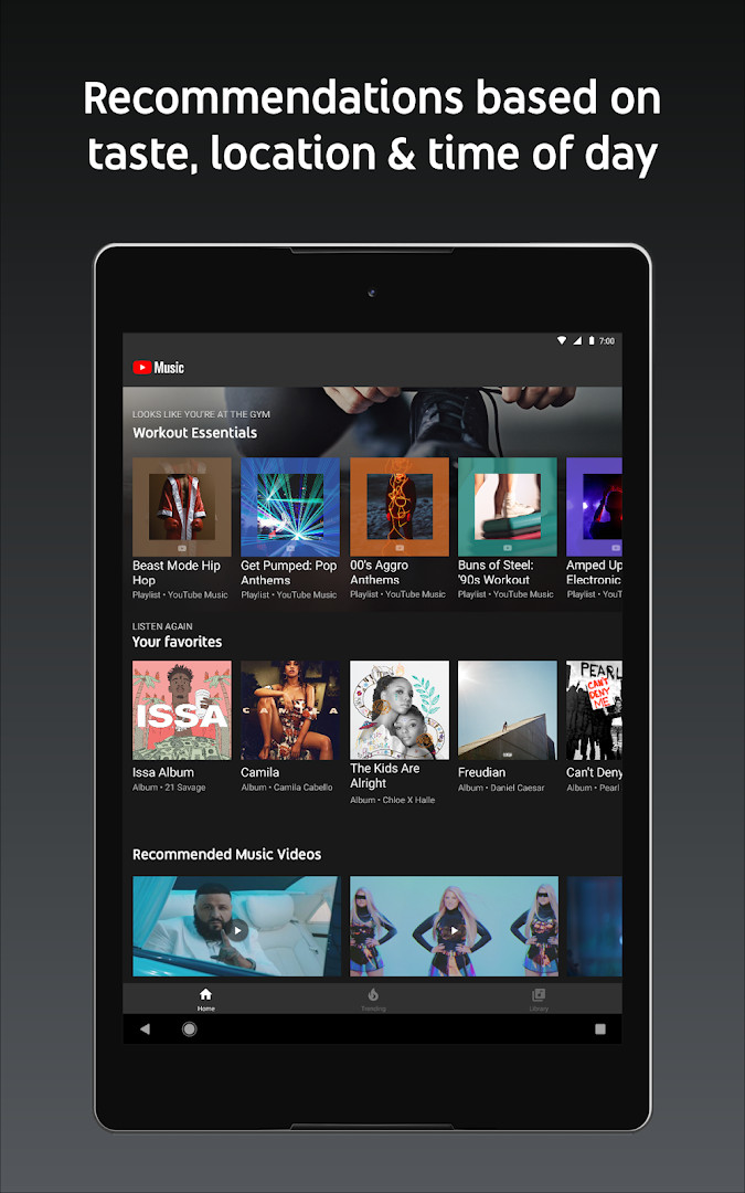 Premium features promo: ad-free listening and downloads