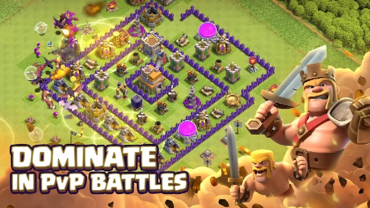 Army composition screen showing Barbarians, Archers, and a Dragon ready for battle.