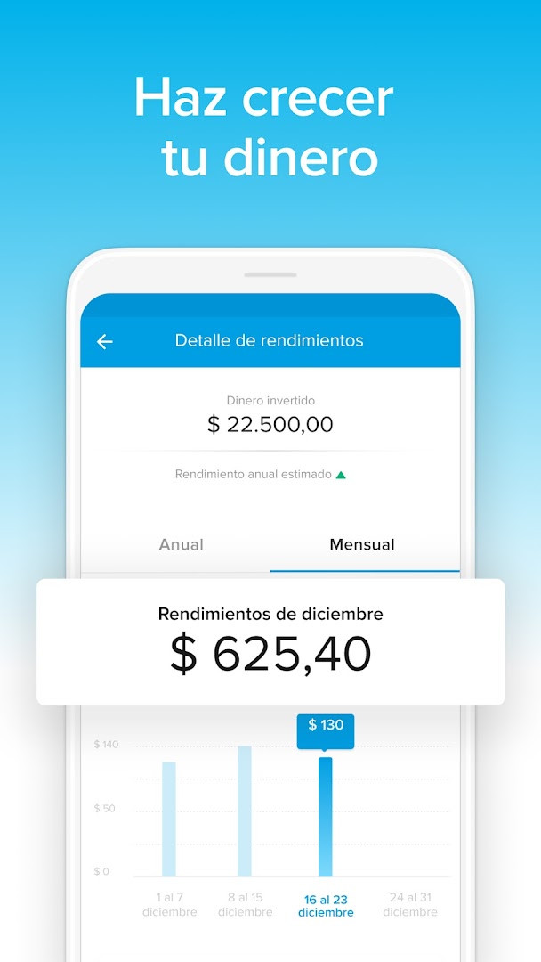 Virtual card management screen in Mercado Pago