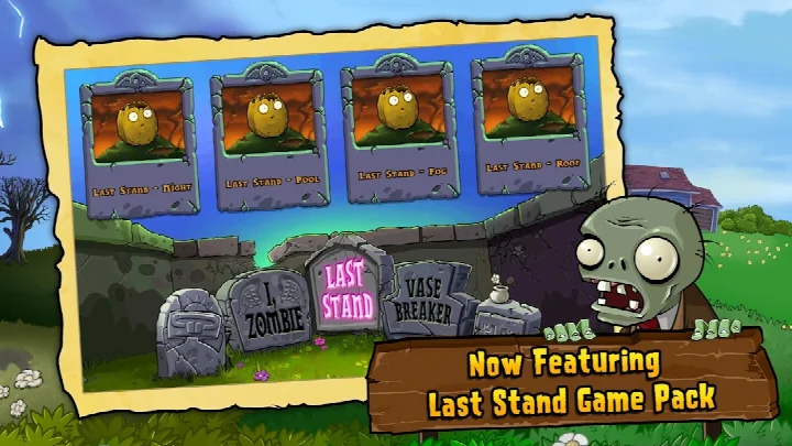Screenshot of Plants vs. Zombies™ featuring a swimming pool level with aquatic plants and snorkel zombies.