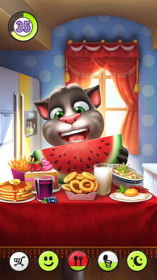 My Talking Tom furniture items arranged in a room