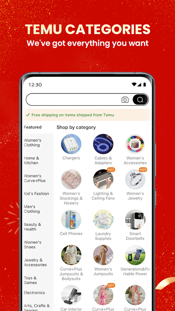 Temu shipping details page noting free returns within 90 days
