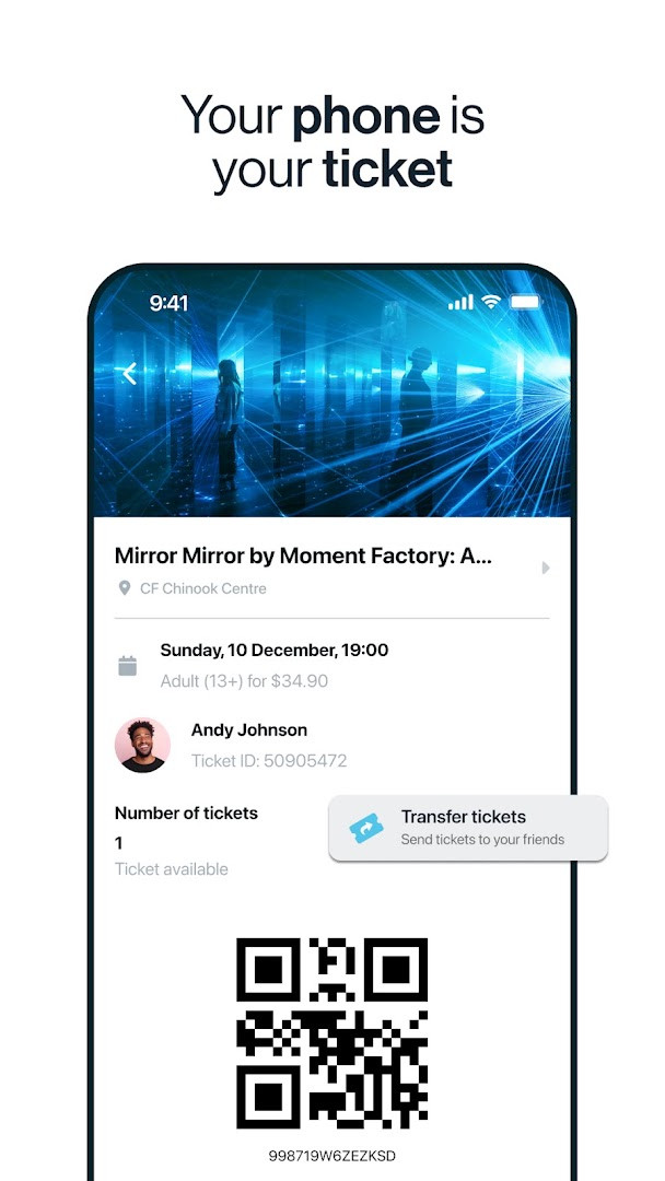 Favorites list of saved events and experiences