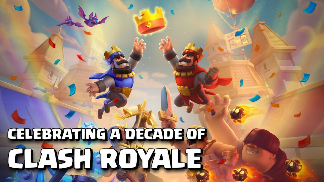 Clash Royale screenshot showing a multiplayer PvP card battle between two towers