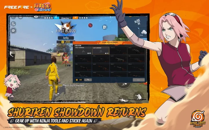 Squad of four players defending against Nine Tails